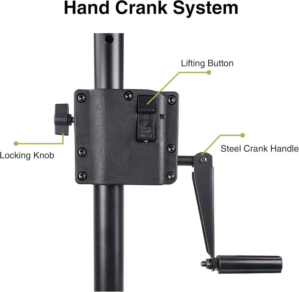 2-Pack Crank-Up Tripod Speaker Stands with Carry Bags P276