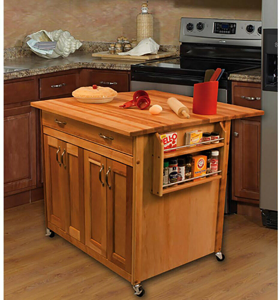 Kitchen Island with Drop Leaf P80033