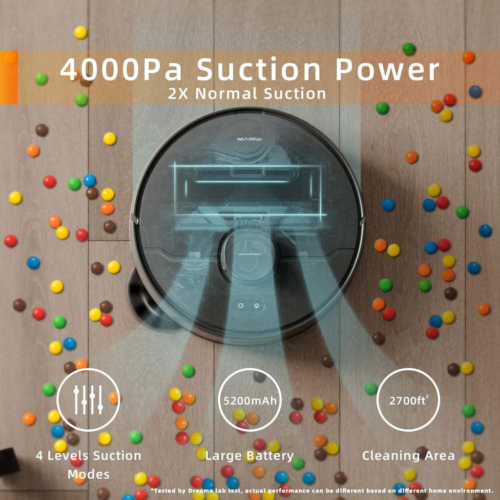 Robot Vacuum and Mop with 4000Pa Suction I367679