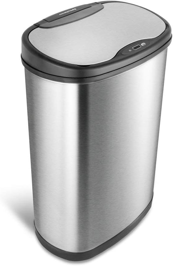 Silver Motion Sensor Trash Can N612