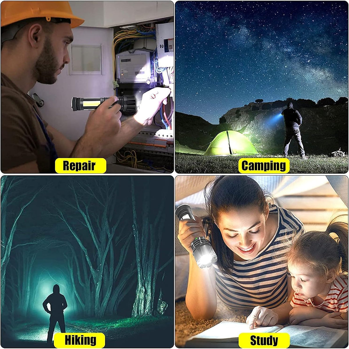 Rechargeable LED Flashlight 90000 Lumen Waterproof Magnetic 5 Modes Zoomable W80163