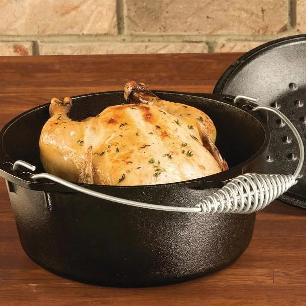 Cast Iron 5 Quart Seasoned Dutch Oven with Bail Handle S292