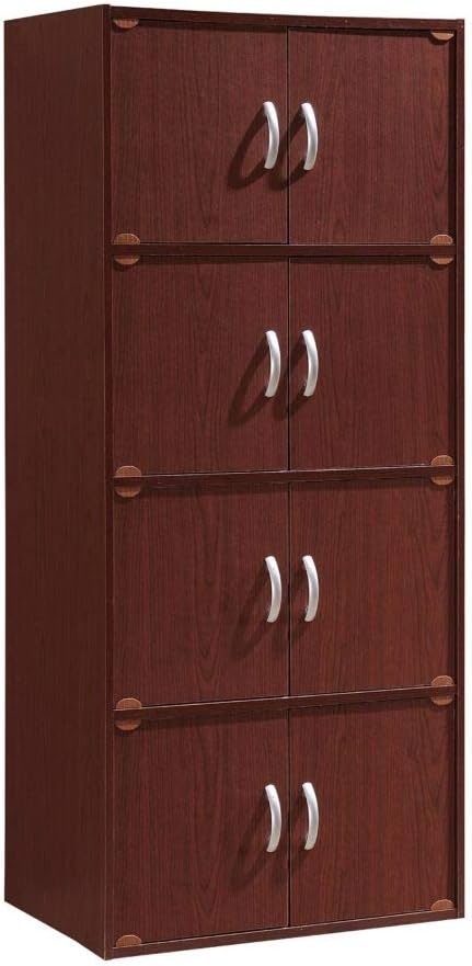 Black 8 Door Bookcase Cabinet C48044
