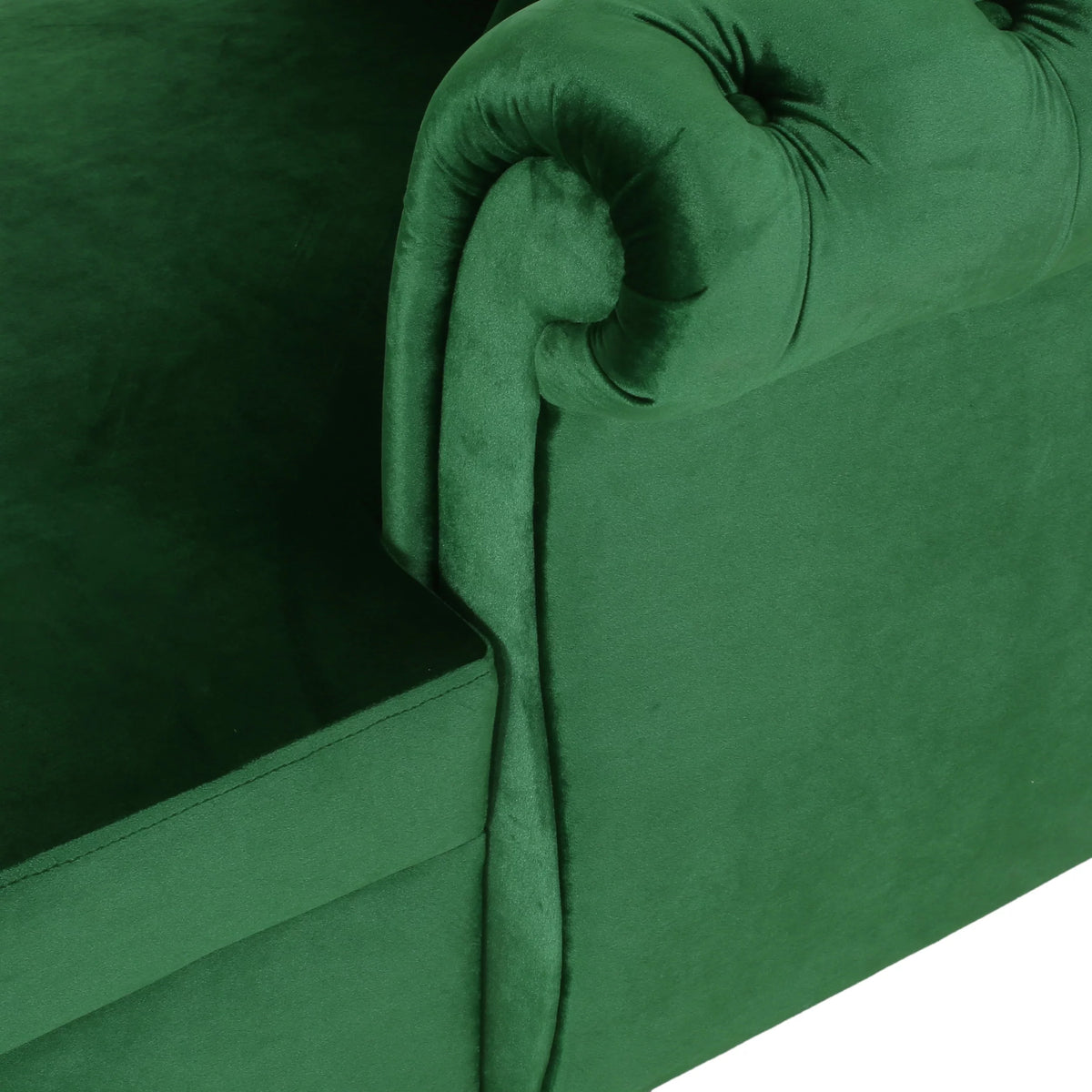 Emerald Fabric Tufted Chaise Lounge I99180