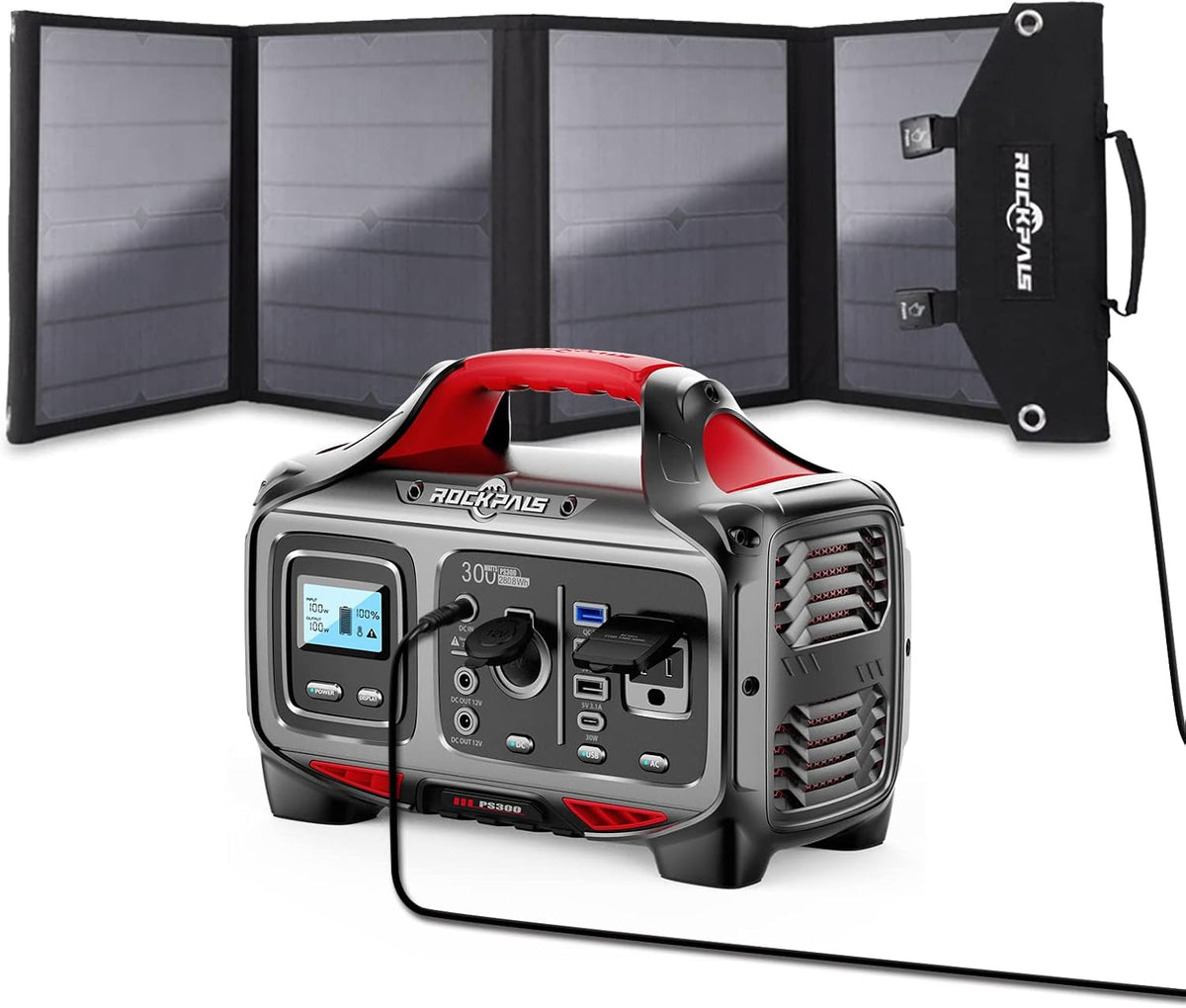 300W Portable Power Station with 100W Solar Panel L1708
