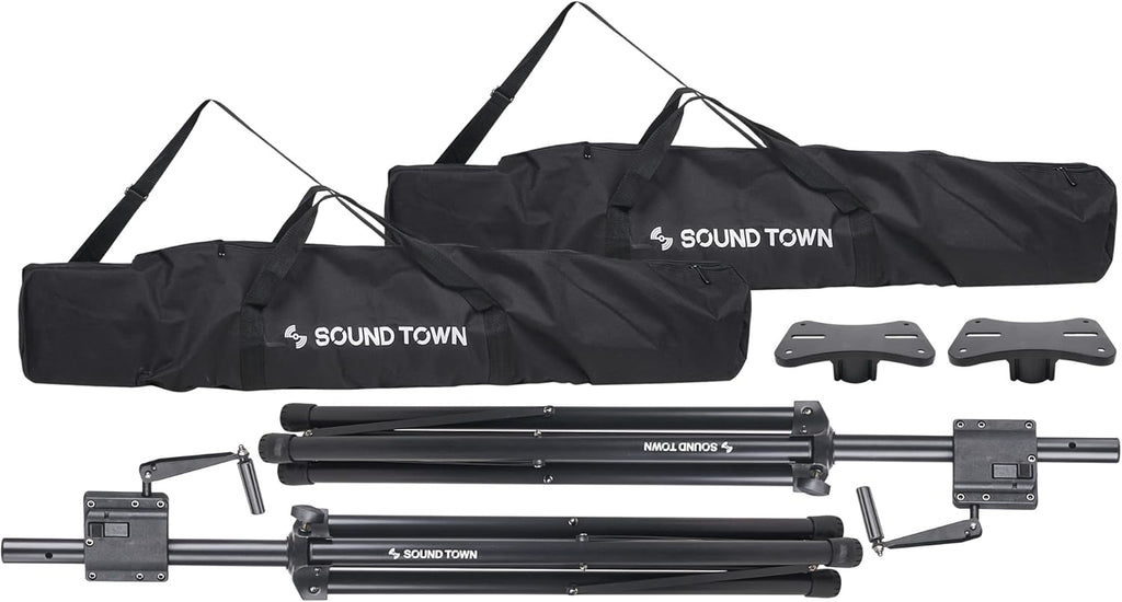 2-Pack Crank-Up Tripod Speaker Stands with Carry Bags P276