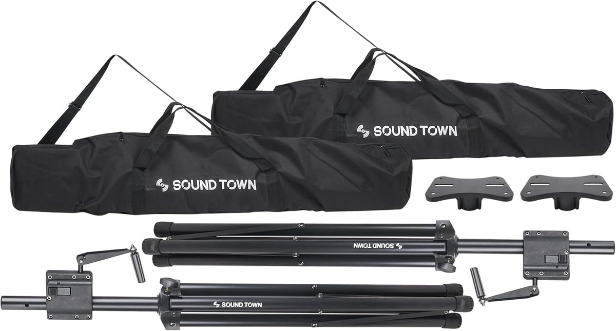 2-Pack Crank-Up Tripod Speaker Stands with Carry Bags P276