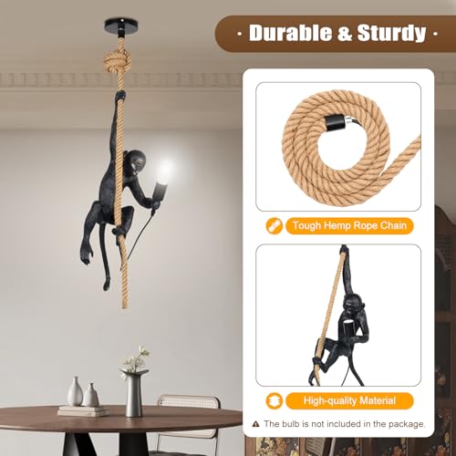 Gold Resin Hemp Rope Pendant Light O220386