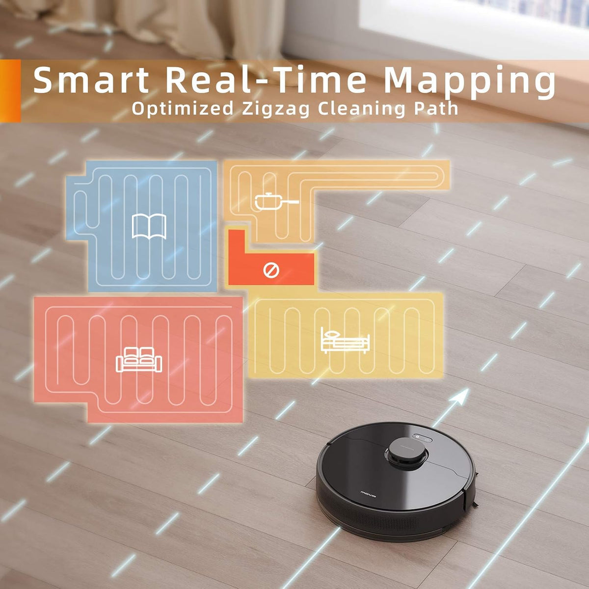 Robot Vacuum and Mop with 4000Pa Suction I367679