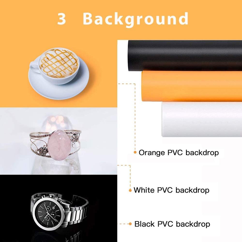 Portable Foldable 24 x 24 Inch Photo Studio Light Box Kit with LED Lights and 3 Color Backdrops P279133