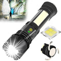 Rechargeable LED Flashlight 90000 Lumen Waterproof Magnetic 5 Modes Zoomable W80163