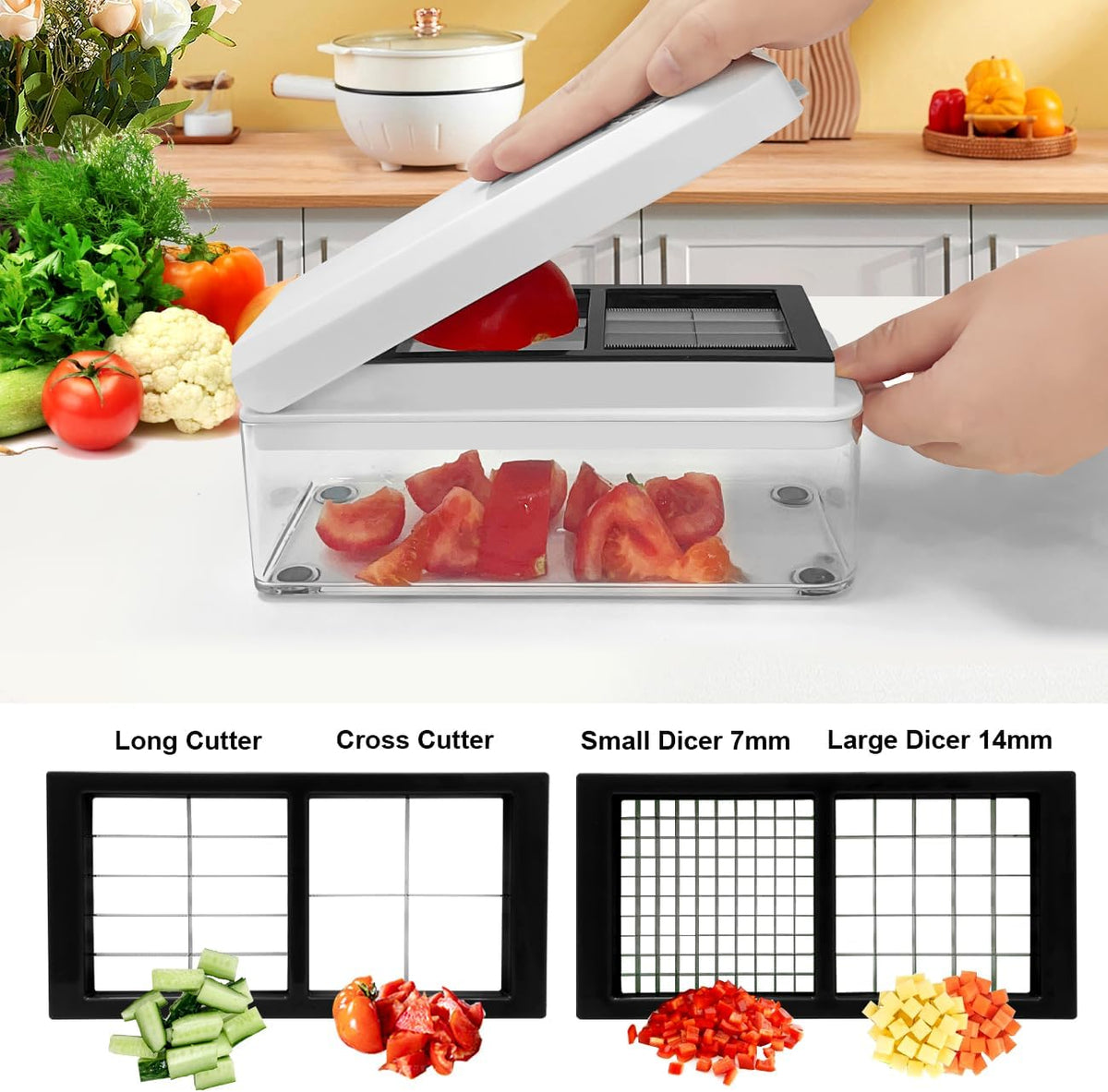 14 in 1 Vegetable Chopper with Container W136