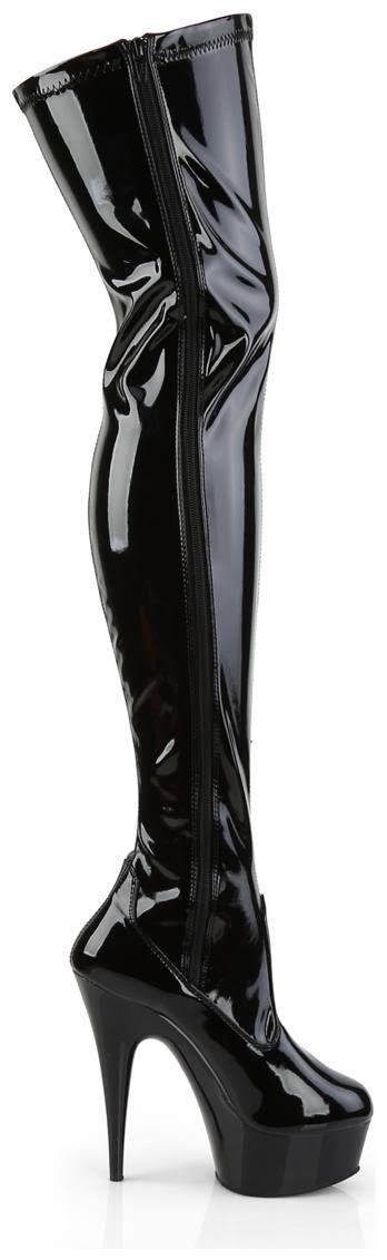 Black Str Patent 8 Heels X205