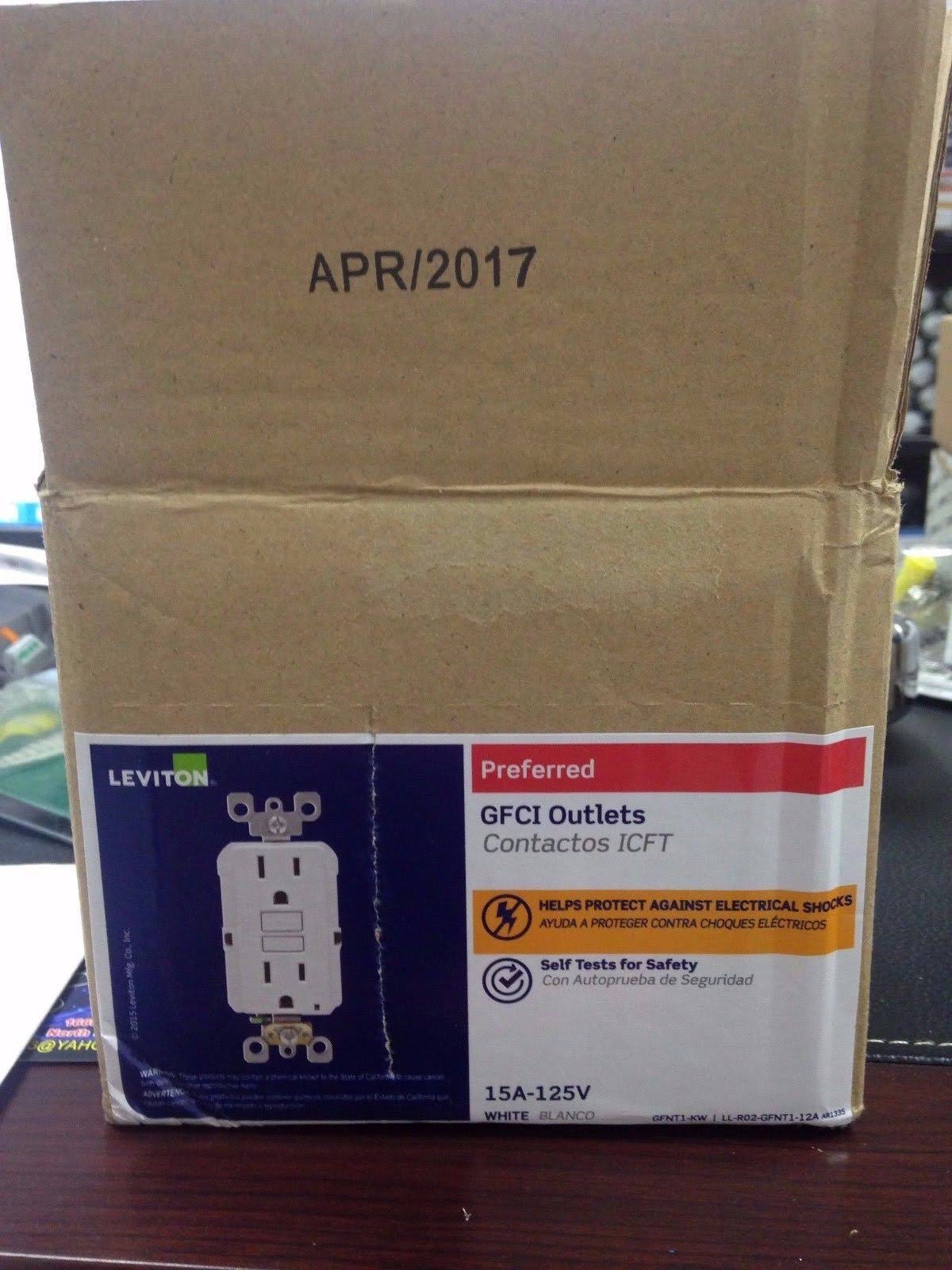 15 Amp 125 Volt Duplex Self Test Slim GFCI Outlet, White W75330
