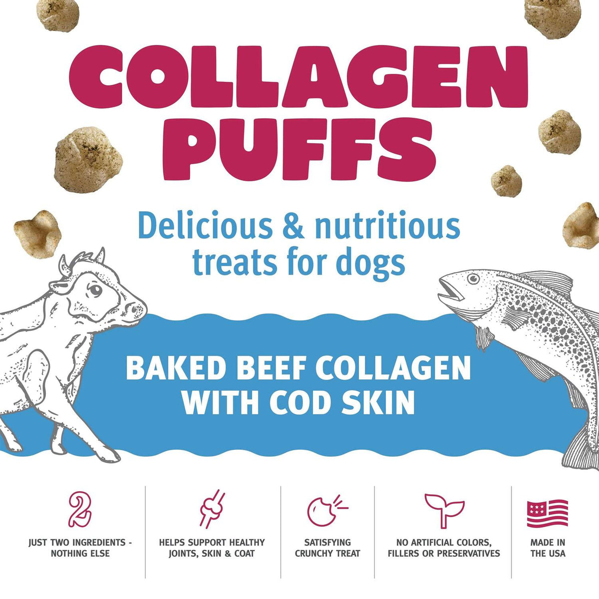 Beef Collagen Puffs Treats M46200