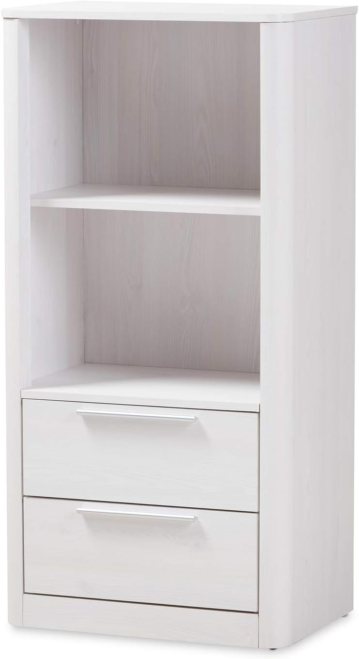 2 Shelf Bookcase in Whitewash U14710