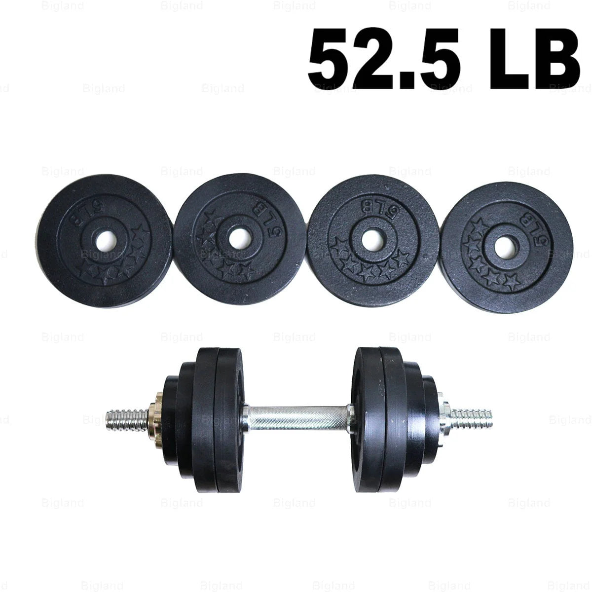 Adjustable Dumbbell Single Unit Black Plated Cast Iron R281947
