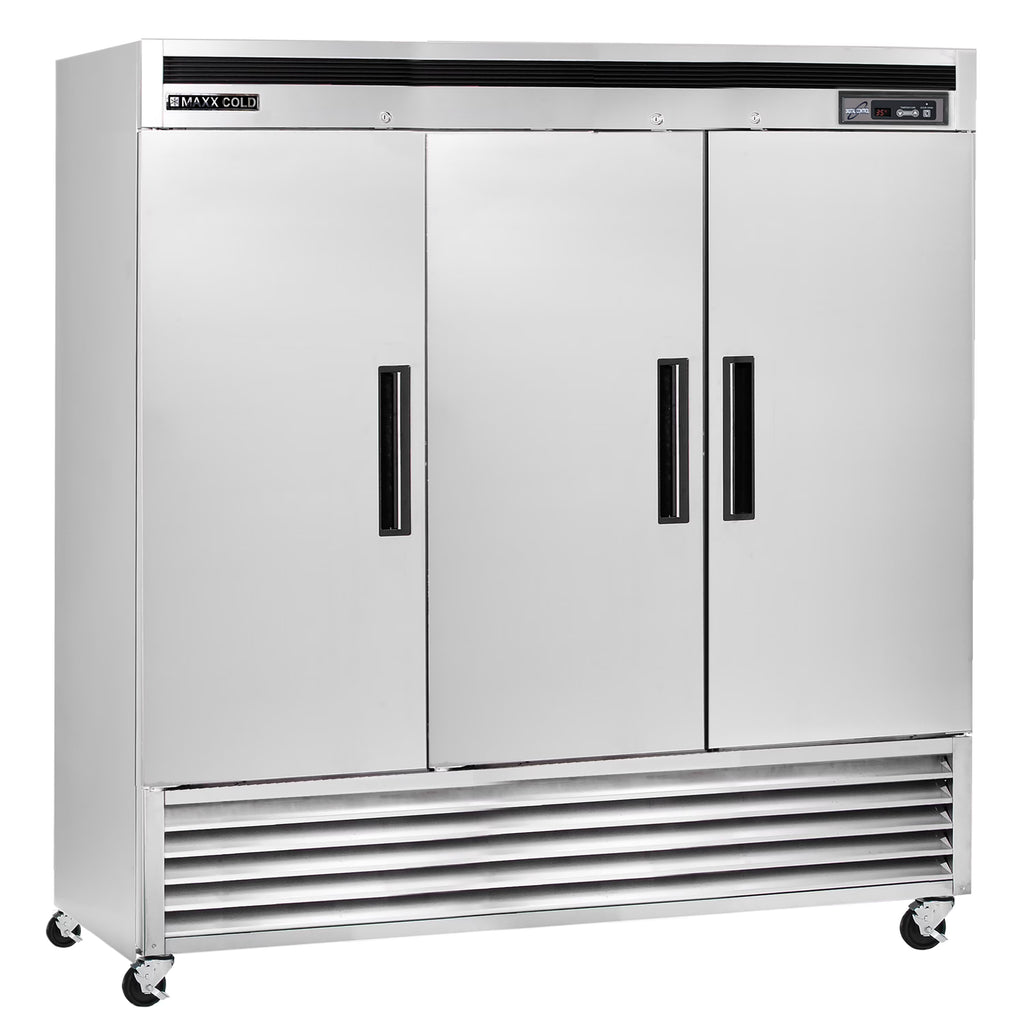 Triple Door Reach-In Freezer, Bottom Mount, 81"W, 72 cu. ft., Stainless Steel M2413
