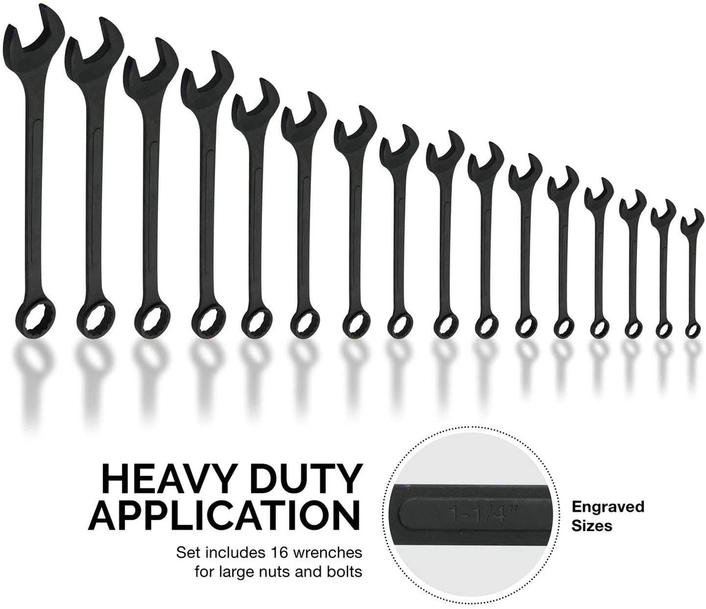16 Piece Jumbo Combination Wrench Set T18664