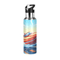 20 oz Insulated Stainless Steel Water Bottle with Straw Lid B43189
