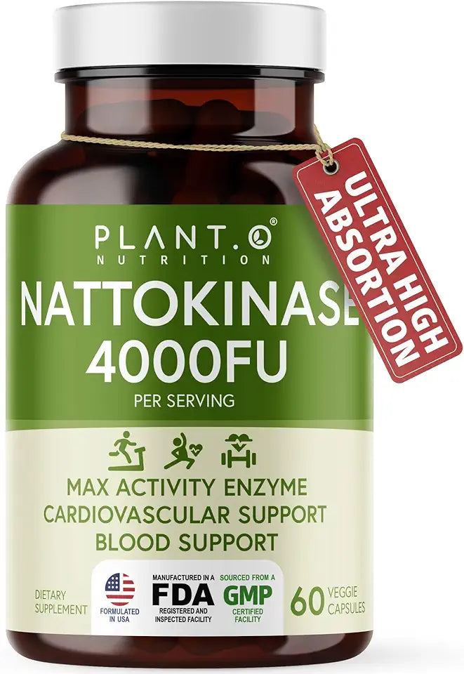 Nattokinase Supplement 4,000 FU 60 Capsules K167