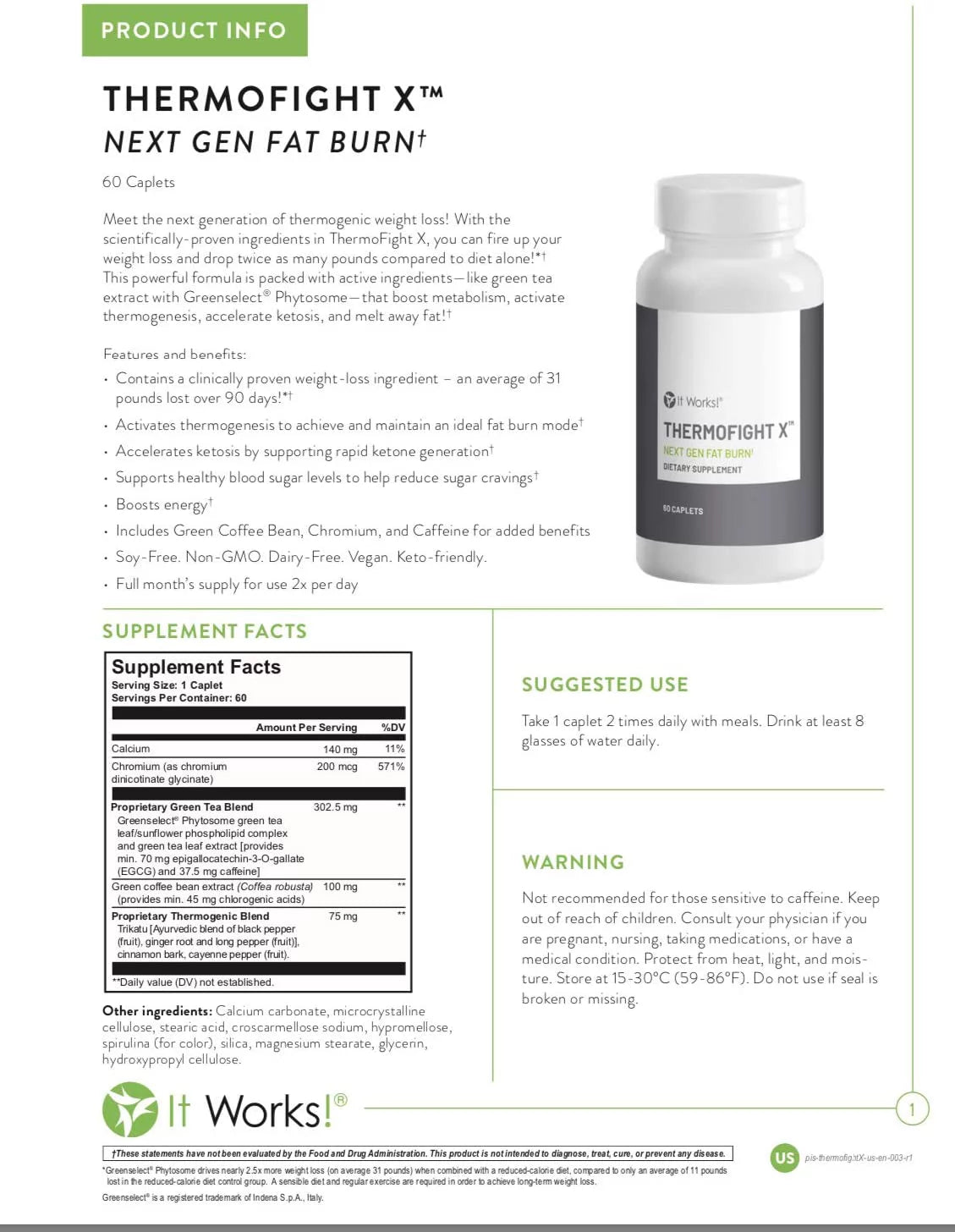 Fat Burner 60 Caplets F3554