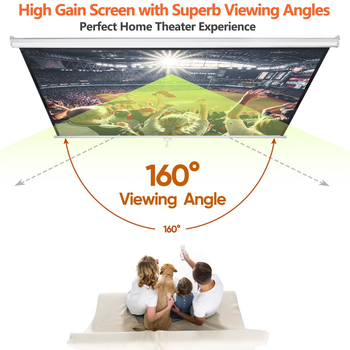 100 inch 16:10 HD 4K Projector Screen F781