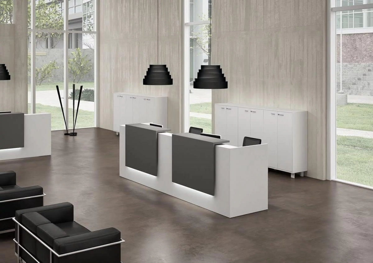 53 Inch Modern Reception Desk with Transaction Counter Y69004