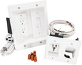 125V Wall Mount TV Power Outlet with Brush Wall Plate X591445