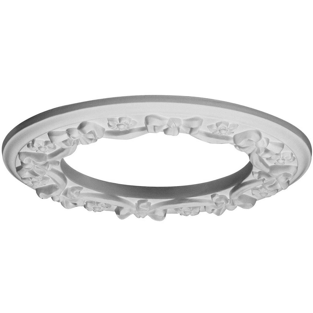 12 1/4x22OD x 7 1/2x22ID x 7/8x22P Ribbon with Bow Ceiling Medallion Z93545