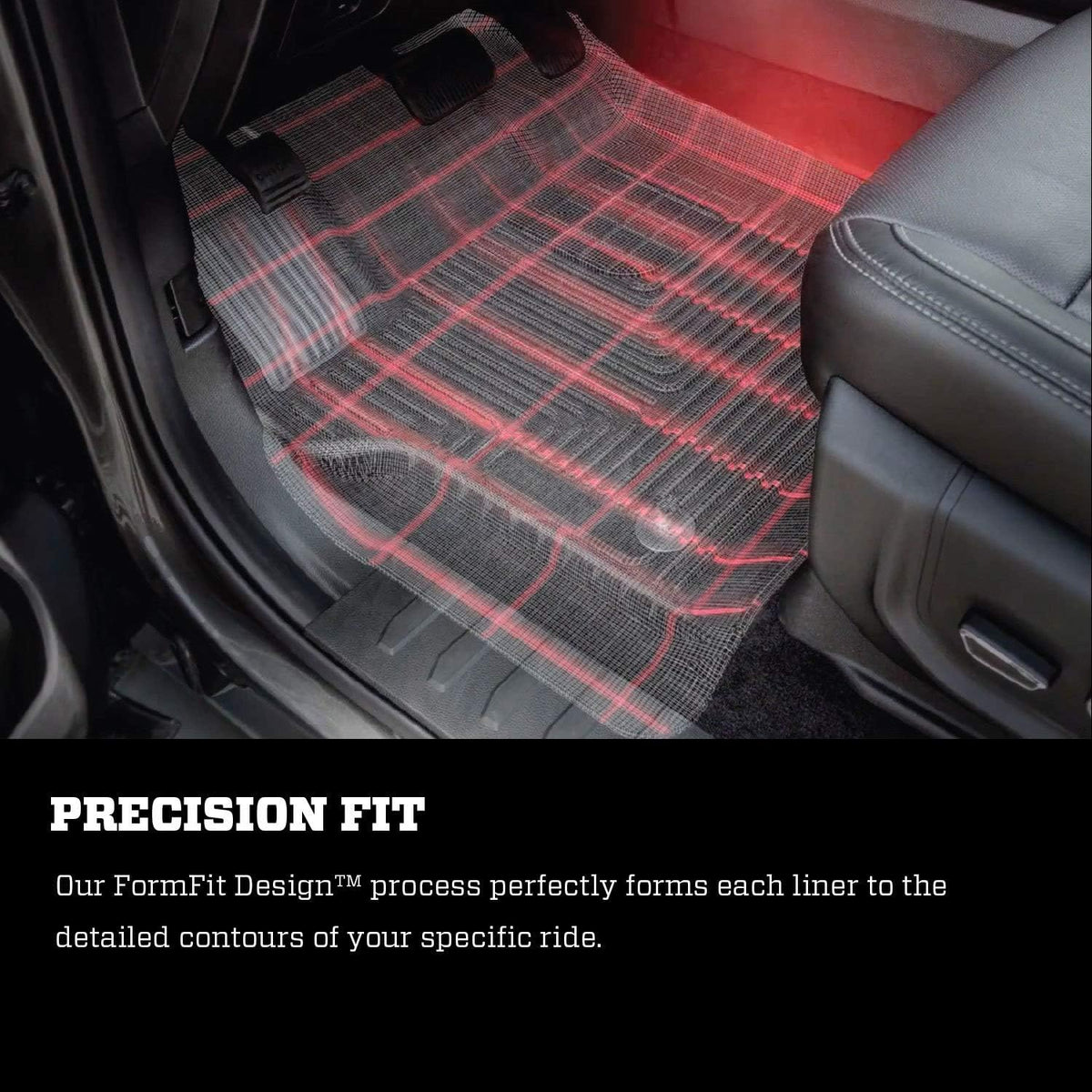Black Front Floor Liners 2 Pcs P526