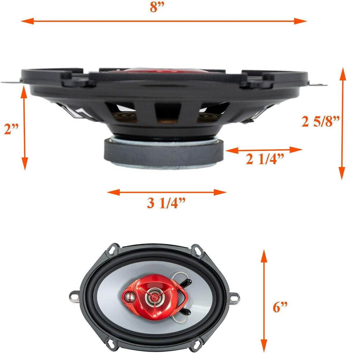 4X 3-Way 700 Watts Coaxial Car Speakers R593