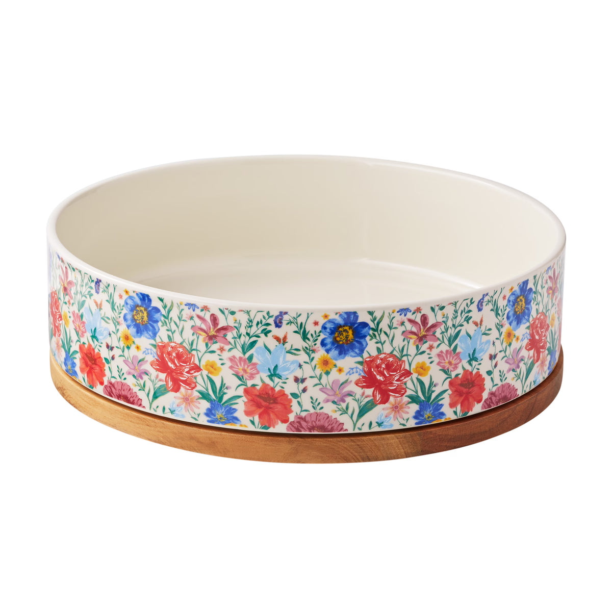 12-inch Ceramic & Wood Lazy Susan L2915