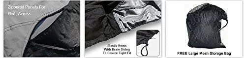 Gray/Black All Weather Jet Ski Cover with Trailer Straps and Storage Bag D76467