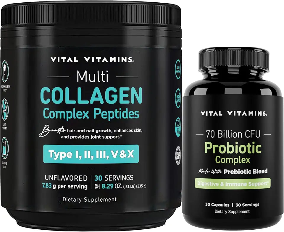 Multi Collagen Peptides Powder + Probiotic Complex T73638
