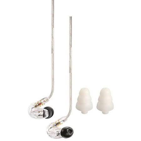 SE215 Sound Isolating Earphones Clear with Triple Flange Sleeves (3 Pairs) C17136