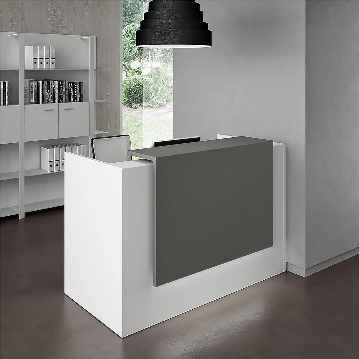 53 Inch Modern Reception Desk with Transaction Counter Y69004