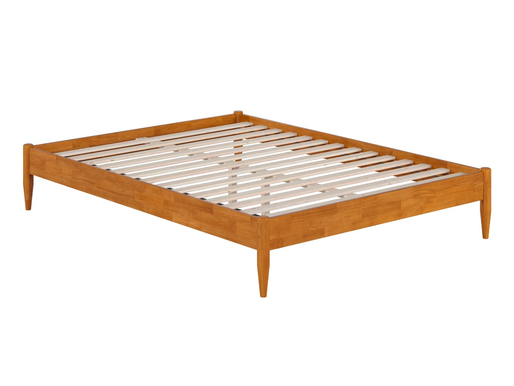 Espresso Solid Wood Platform Bed Twin XL U6837