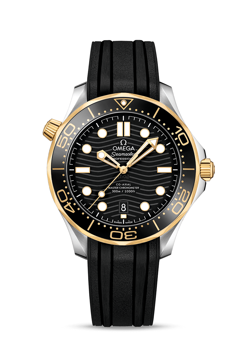 Black Yellow Gold 42mm Diver Watch I477