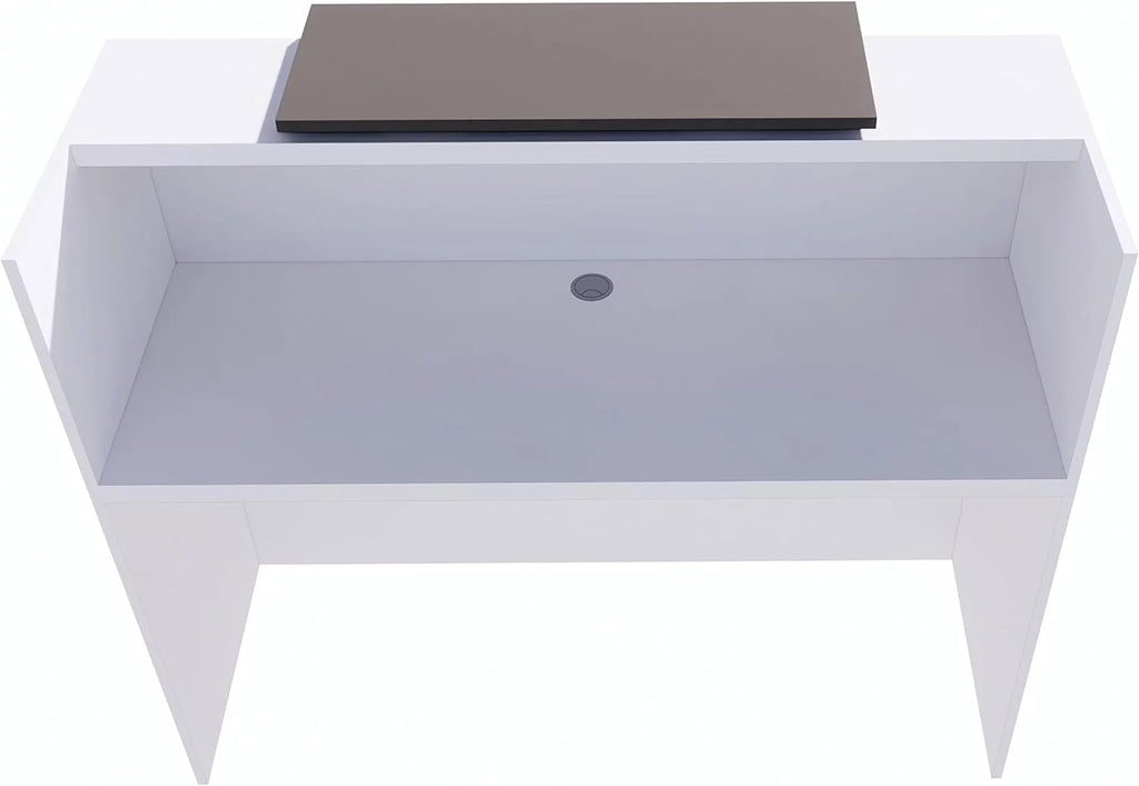 53 Inch Modern Reception Desk with Transaction Counter Y69004