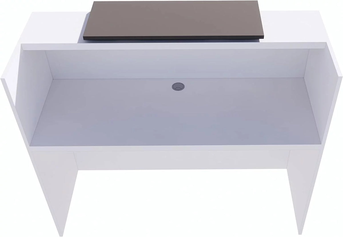 53 Inch Modern Reception Desk with Transaction Counter Y69004