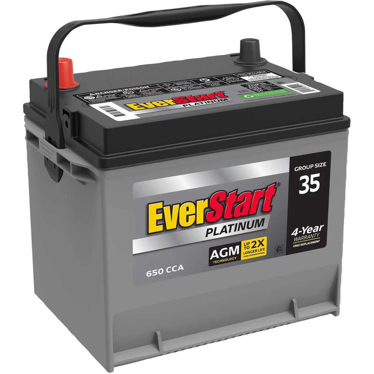 Platinum AGM Automotive Battery Group Size 35 12 Volt 650 CCA H577988