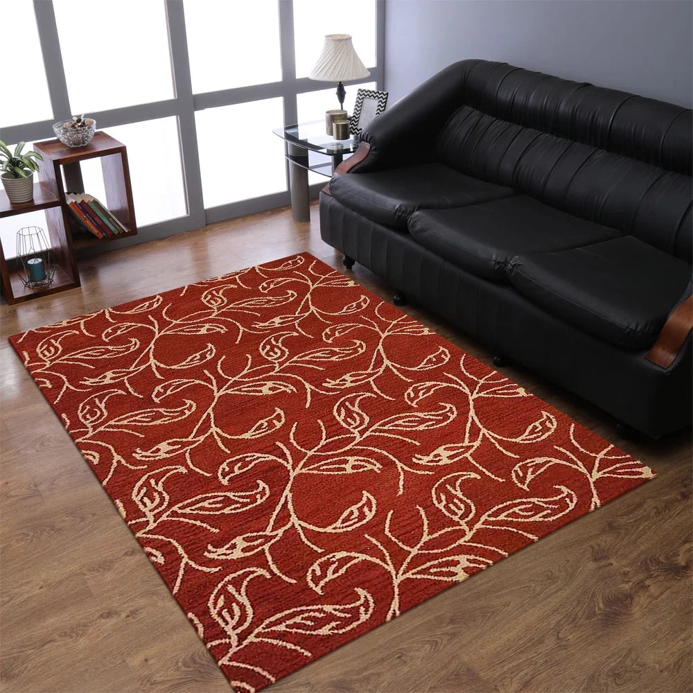 Hand Tufted Floral Wool Area Rug 9'x12' V541