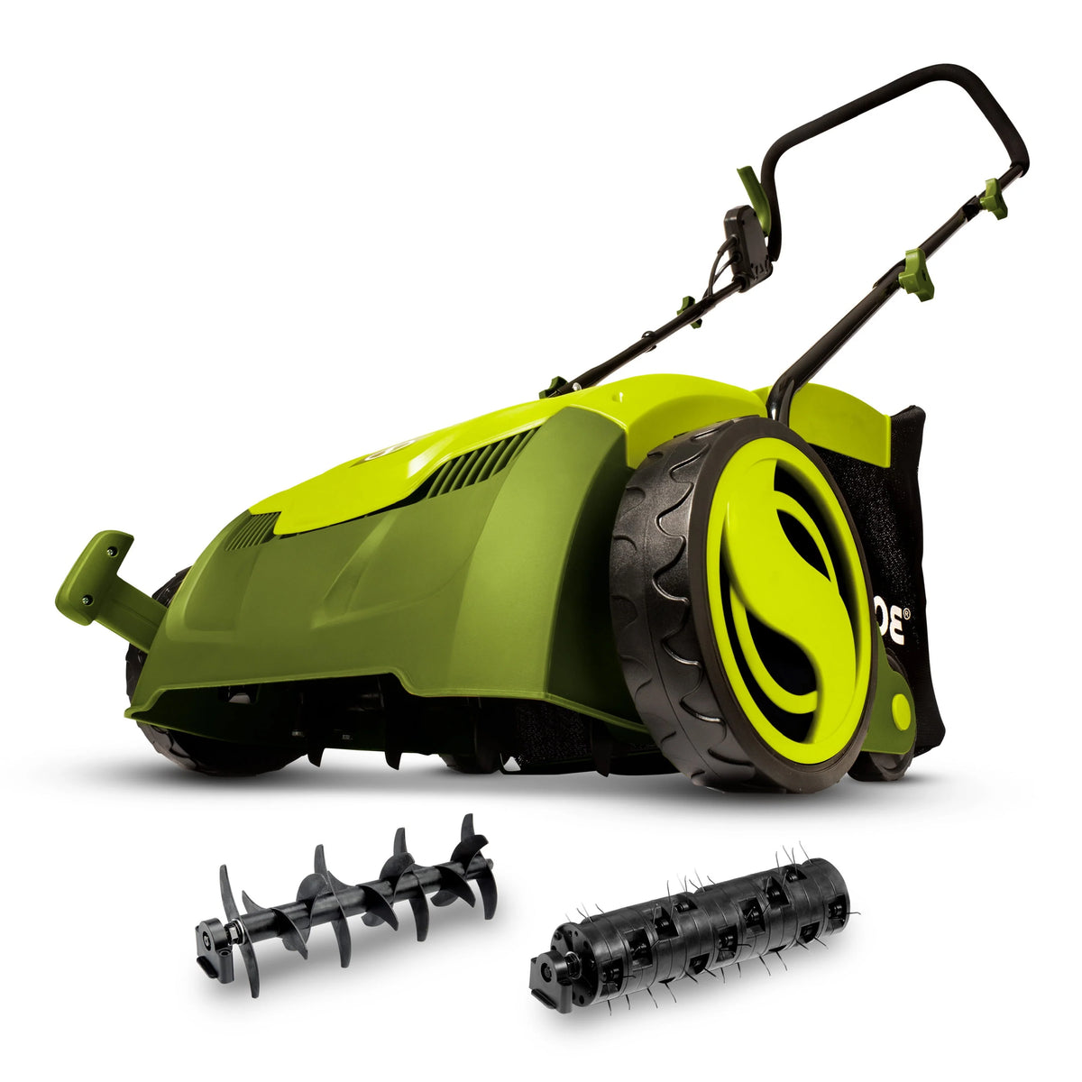 Electric 12.6-inch Lawn Dethatcher + Scarifier with Collection Bag J416