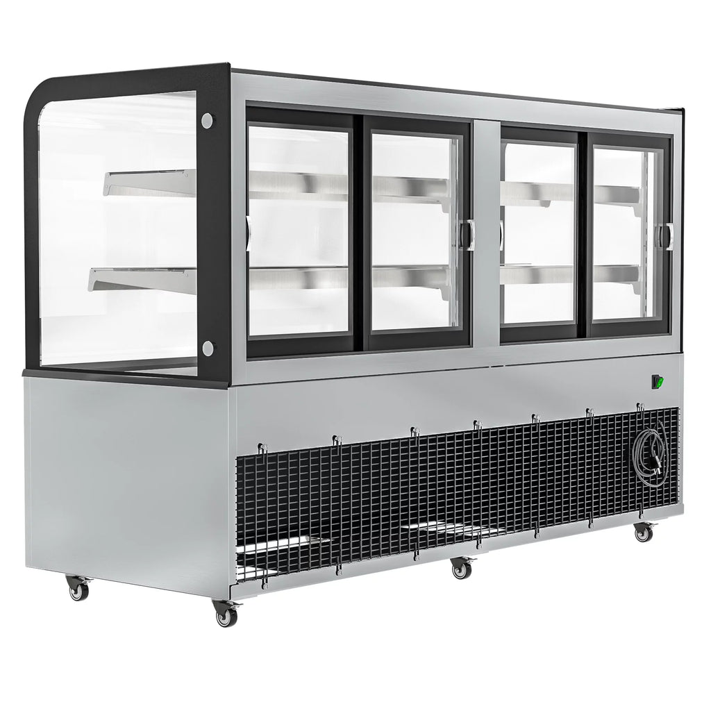 71 in. Dry Bakery Display Case with Curved Glass U596349