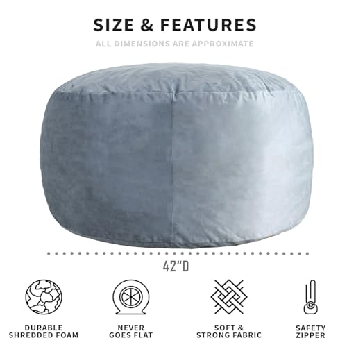 Velvet Memory Foam Bean Bag Chair S863291