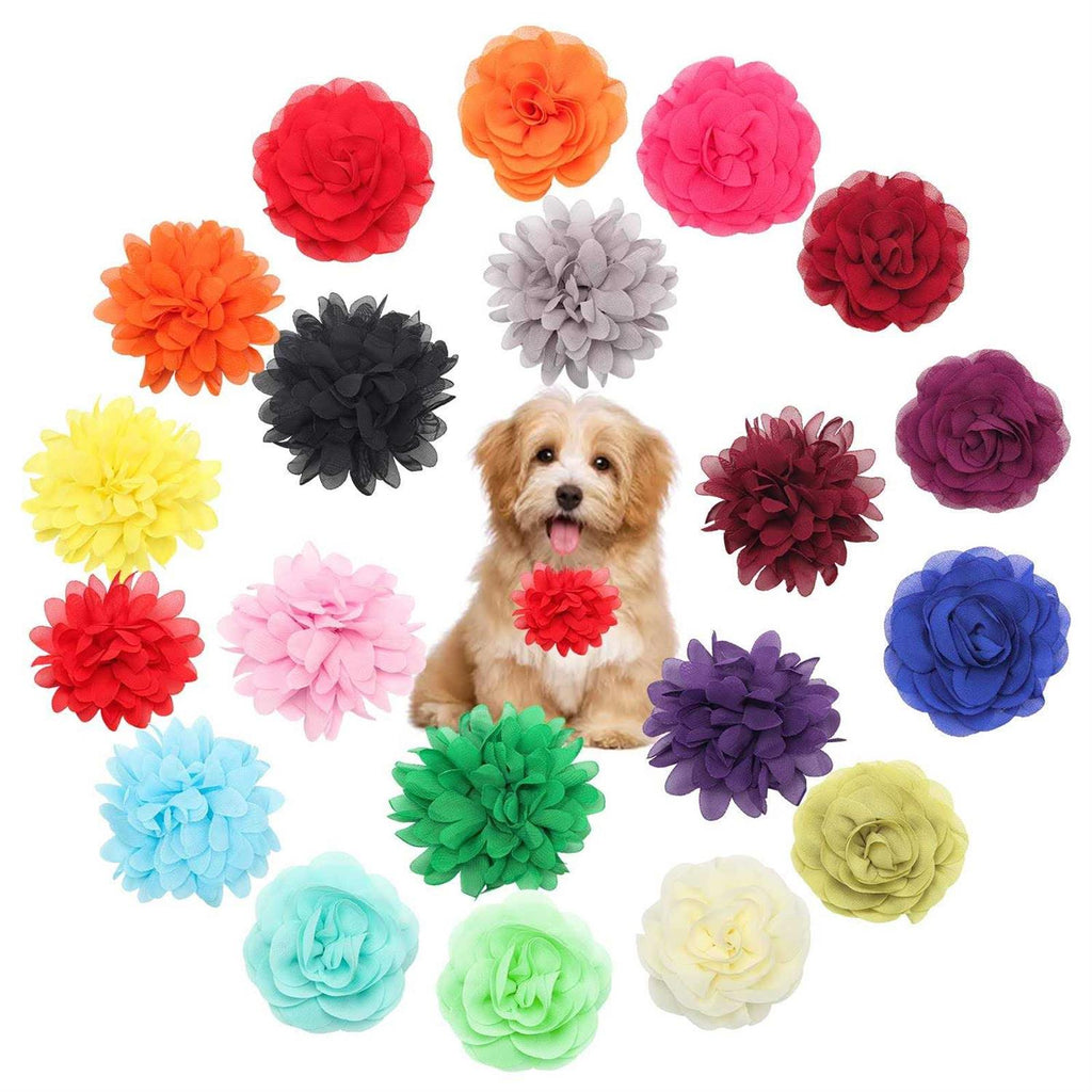 Multi-Color Soft Chiffon Dog Collar Accessory W7618
