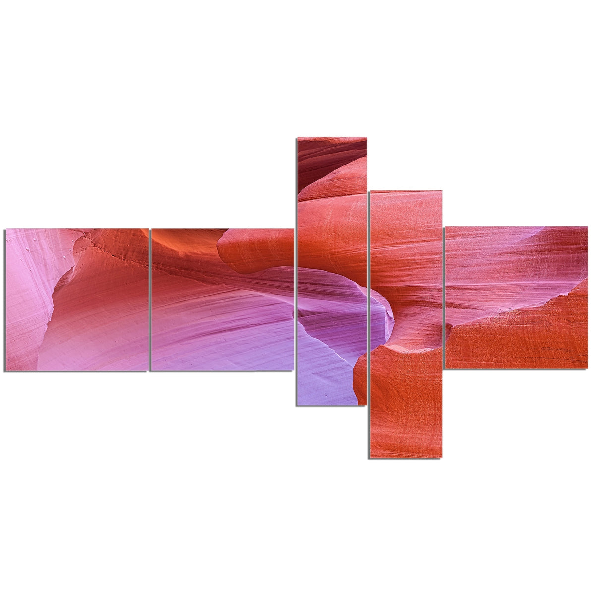 Antelope Canyon Landscape Photography Canvas Art Print 4 Panels Q1515