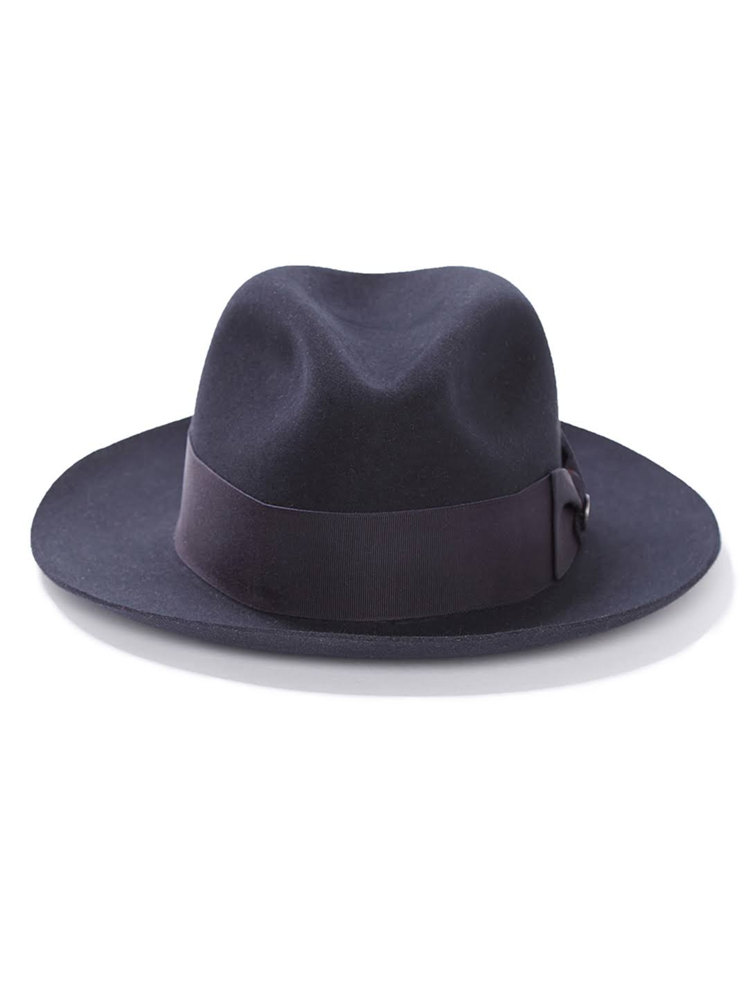 Navy Fur Felt Fedora Hat C17862