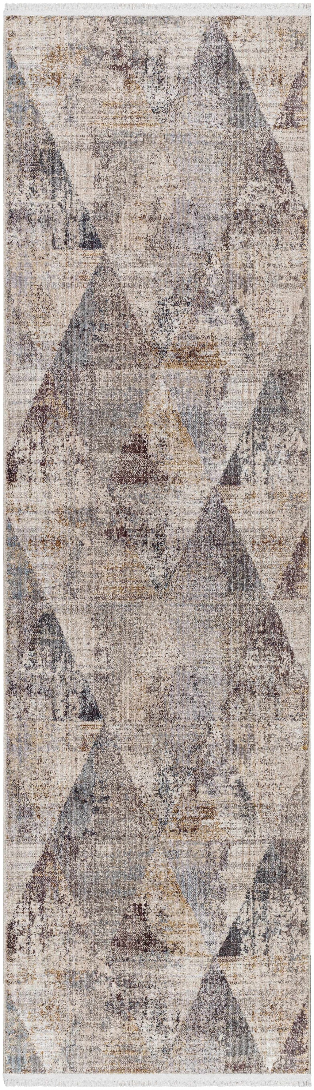 Multi Gray Brown Area Rug K485